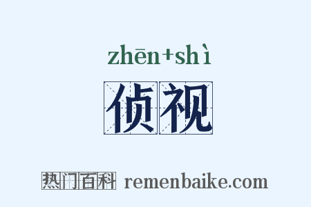 侦视是什么意思的图片
